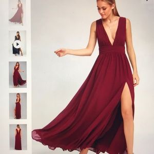 Heavenly Hues Burgundy Maxi Dress Lulus
